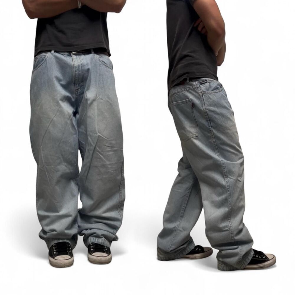 Phat-farm Men's Blue and Grey Jeans
